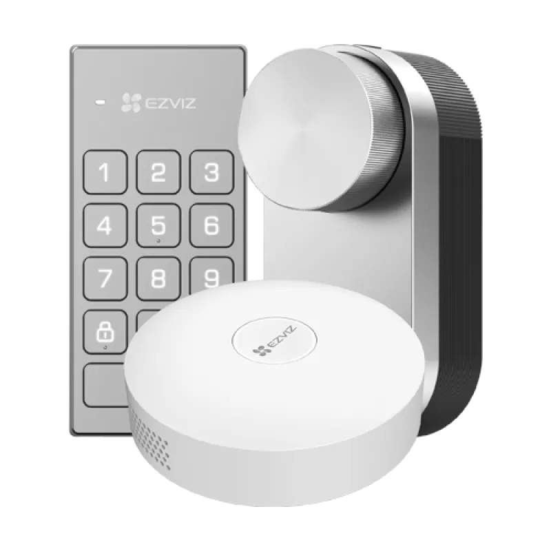 Kit incuietoare inteligenta cu hub pentru conexiune internet inclus si scenarii smart - EZVIZ CS-DL01/DL01CP/A3