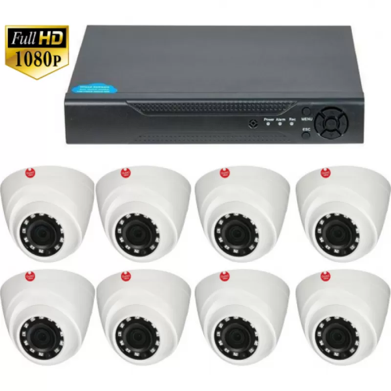 Kit supraveghere Guard View Supraveghere interior, 2MP 1080P,  cu  8 camere dome