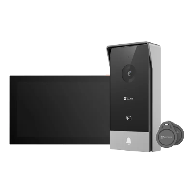 Kit video-interfon, monitor tactil 7 inch, 2 fire, camera 2MP, IR 5m, SDcard, Wi-Fi6 - EZVIZ CS-HP5-2MP - imagine 1
