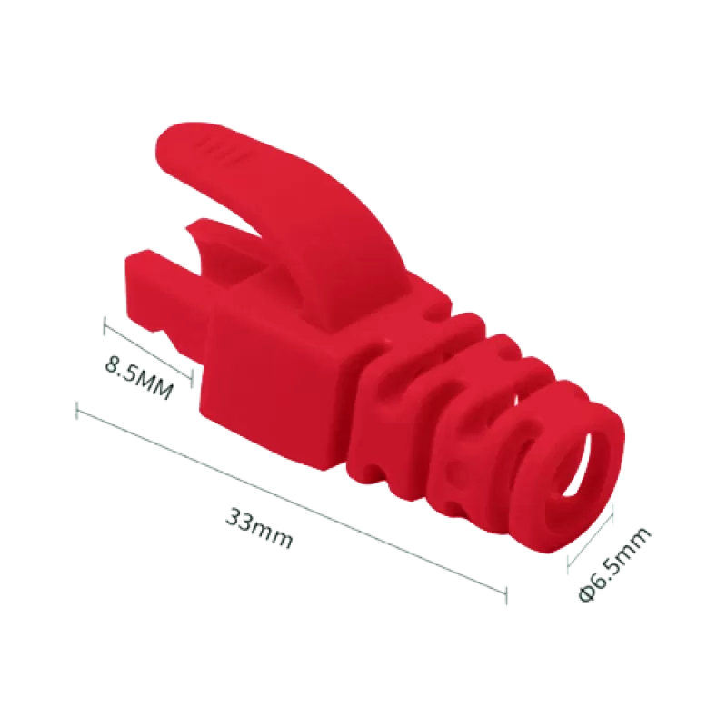 Manson protectie mufa RJ45 rosu (100buc) RJ45-CAP-RD