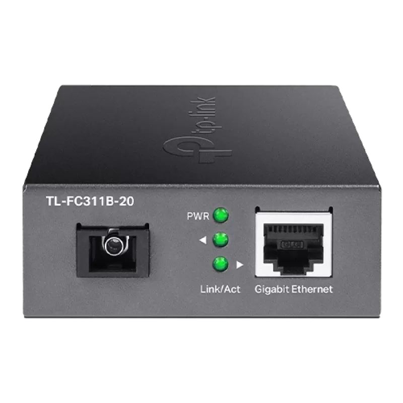 Media Convertor Gigabit WDM, SC, single-mode, 20 Km, TX 1310nm / RX 1550nm  - TP-Link Omada FC311B-20 - imagine 2