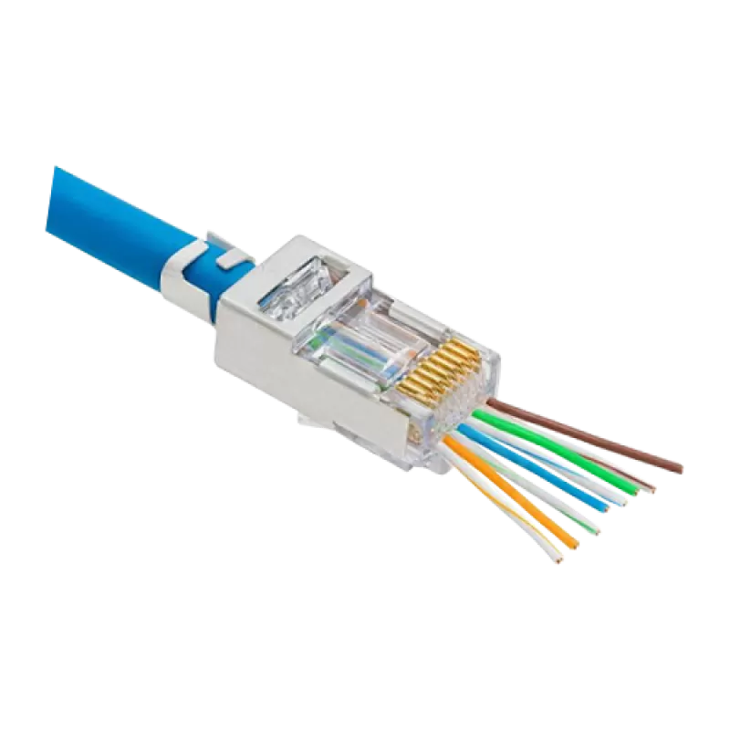 Mufa RJ-45 FTP Cat.5e EZ Passthrough ecranata (100 buc) RJ45M-CAT5-EZ