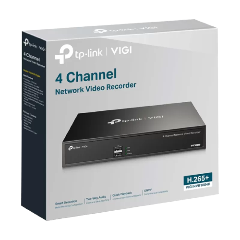 NVR 4K, 4 canale max. 8MP, Audio IN/OUT, 1 x SATA - TP-Link VIGI VIGINVR1004H - imagine 3