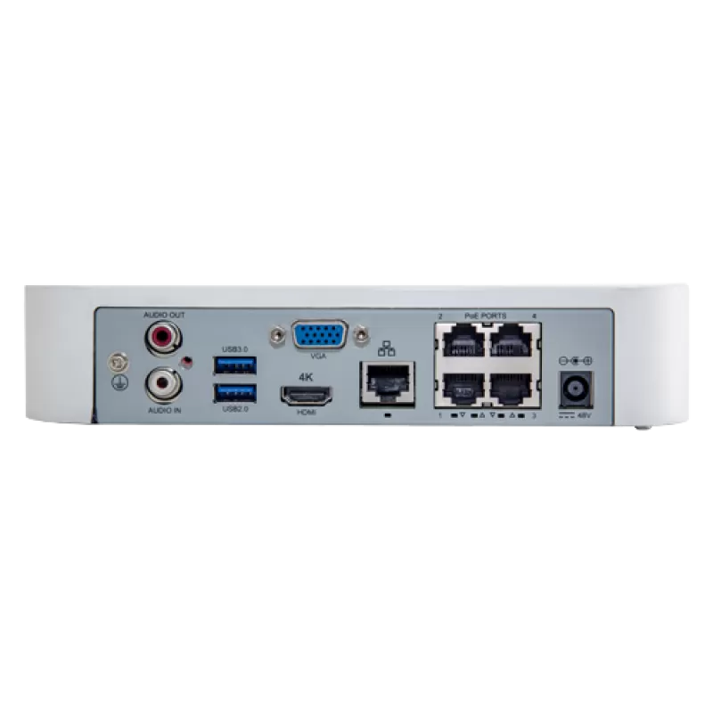 NVR seria Easy, 4 canale 8MP  + 4 porturi Long PoE, H.265 Ultra - UNV NVR301-04LS3-P4 - imagine 2