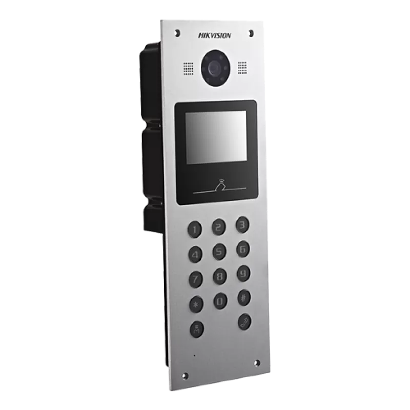 Panou exterior videointerfon TCP/IP pentru blocuri si spatii birouri, control acces card, afisaj LCD- HIKVISION DS-KD3003-E6 - imagine 1