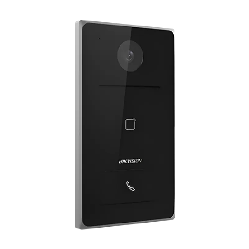 Panou exterior videointerfon TCP/IP, Wi-Fi, 2MP, IR 2.5m, 1 familie, montaj ingropat, PoE - HIKVISION DS-KV6133-WME1-Ingropat - imagine 1