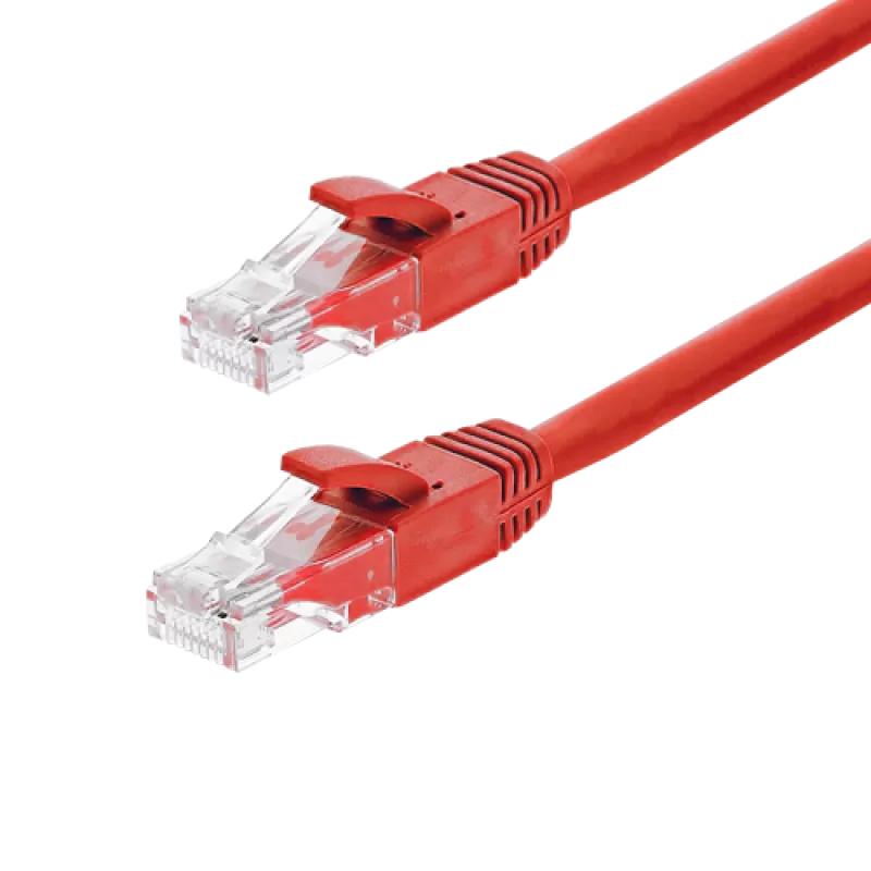 Patch cord Gigabit UTP cat6, LSZH, 0.25m, rosu - ASYTECH Networking TSY-PC-UTP6-025M-R