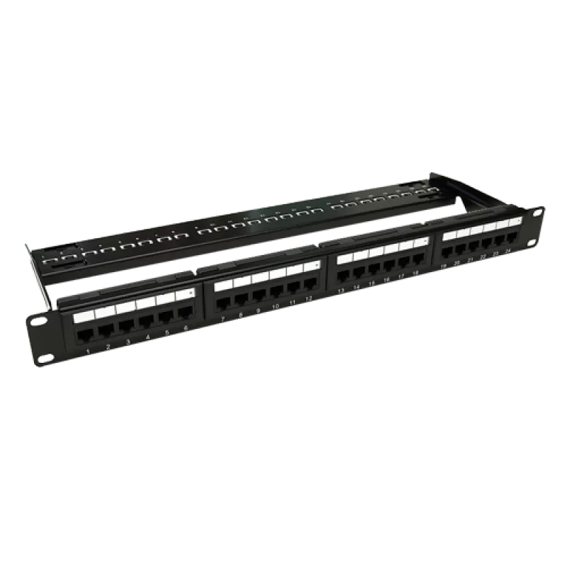 Patch Panel 1U, UTP cat6A, 24 porturi RJ45 - ASYTECH Networking ASY-PP-UTP6A-24