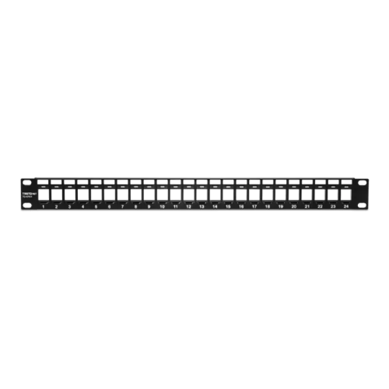 Patch Panel 24 porturi blank keystone 1U - TRENDnet TC-KP24 - imagine 1