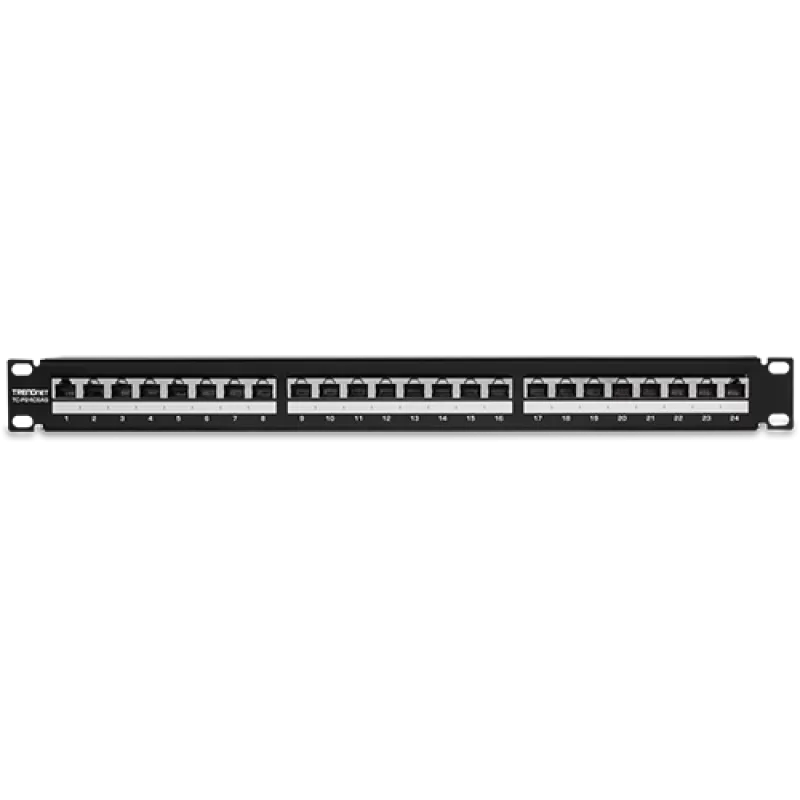 Patch Panel 24 porturi RJ45, Cat6a, Ecranat, 1U - TRENDnet TC-P24C6AS