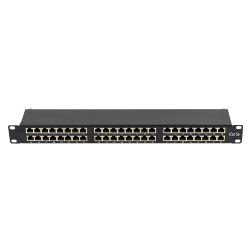 Patch Panel 2U, FTP cat5e, 48 porturi RJ45 - ASYTECH Networking ASY-PP-FTP5E-48 - imagine 1