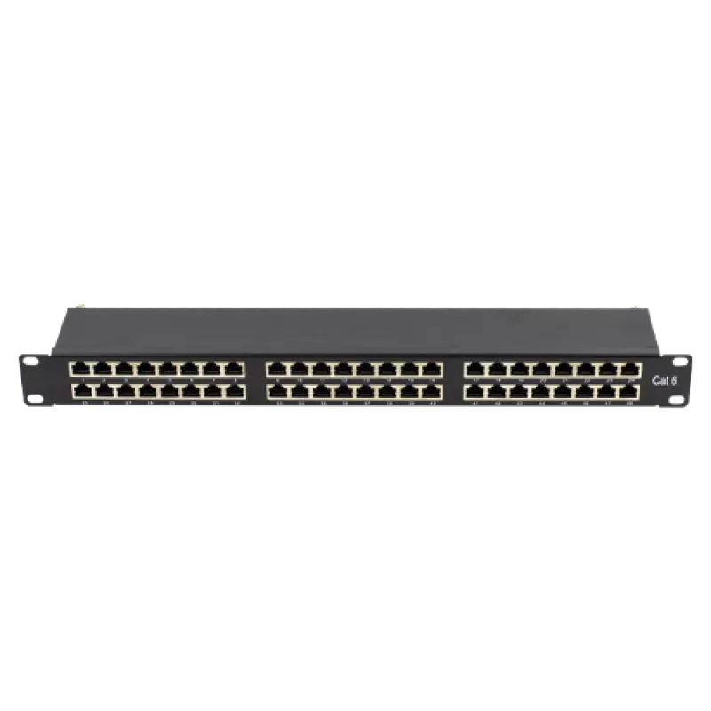 Patch Panel 2U, FTP cat6, 48 porturi RJ45 - ASYTECH Networking ASY-PP-FTP6-48 - imagine 1