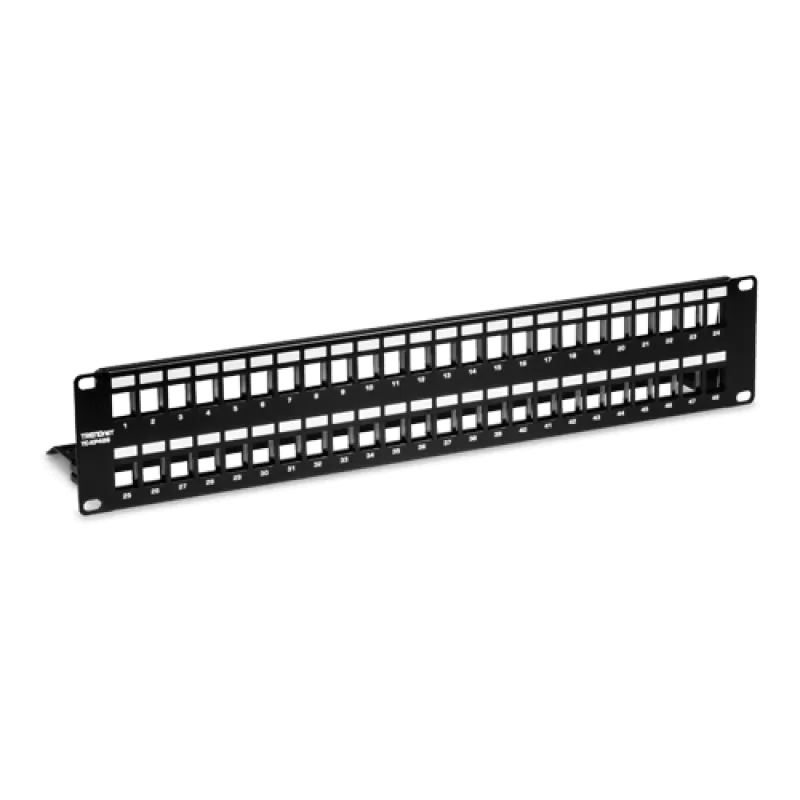 Patch Panel ecranat 48 porturi blank keystone 2U - TRENDnet TC-KP48S