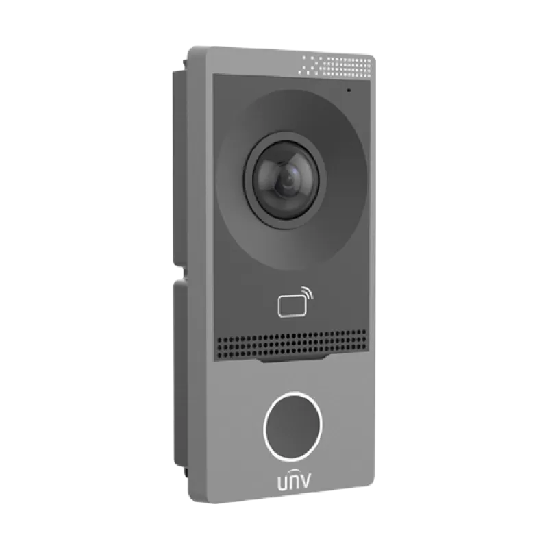 Post exterior videointerfon TCP/IP, IR, Wi-Fi, IK08 - UNV OEU-201S-HMK-W - imagine 1
