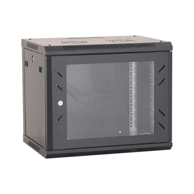 Rack perete 12U 19' 600x450, capacitate incarcare 80 Kg, negru - ASYTECH Networking ASY-12U-6045W