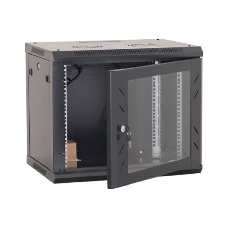 Rack perete 12U 19' 600x600, capacitate incarcare 80 Kg, negru - ASYTECH Networking ASY-12U-6060W - imagine 3