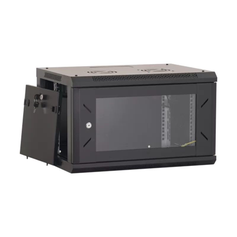 Rack perete 4U 19'' 600x450, capacitate incarcare 80 Kg, negru - ASYTECH Networking ASY-4U-6045W - imagine 3