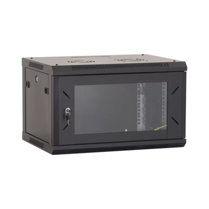 Rack perete 6U 19' 600x450, capacitate incarcare 80 Kg, negru - ASYTECH Networking ASY-6U-6045W