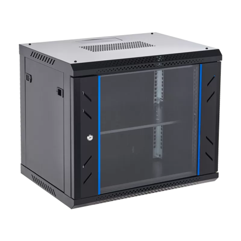 Rack perete 9U 19' 600x450, capacitate incarcare 60 Kg, negru - ASYTECH Networking ASY-9U-6045WL