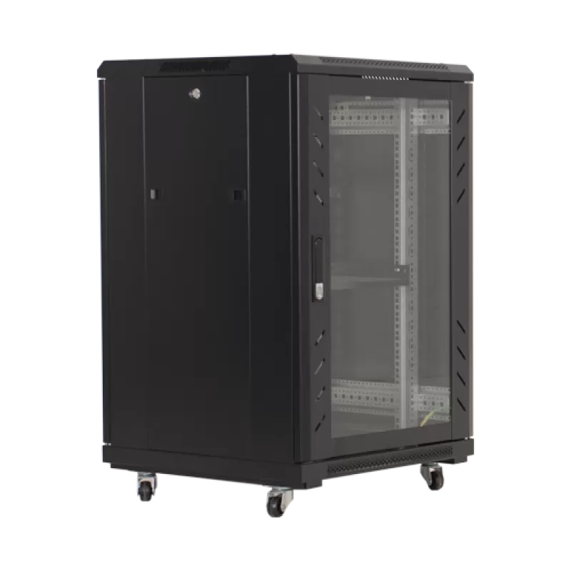 Rack podea 22U 19'' 600x800, capacitate incarcare 500 Kg, negru - ASYTECH Networking ASY-22U-6080E - imagine 1