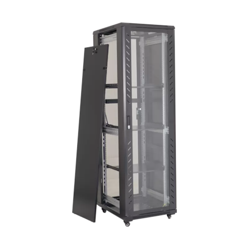 Rack podea 42U 19' 600x800, capacitate incarcare 800 Kg, negru - ASYTECH Networking ASY-42U-6080S - imagine 1