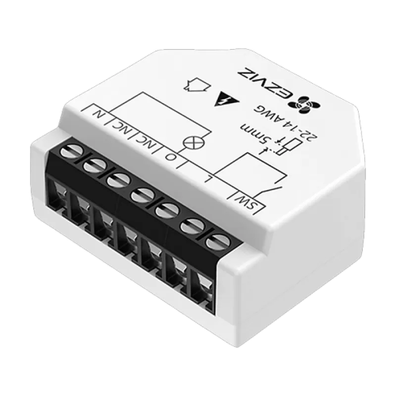 Releu inteligent Wi-Fi pentru aplicatii Smart Home EZVIZ, 1 canal 250Vc.a. max. 16A CS-T35-R100-W