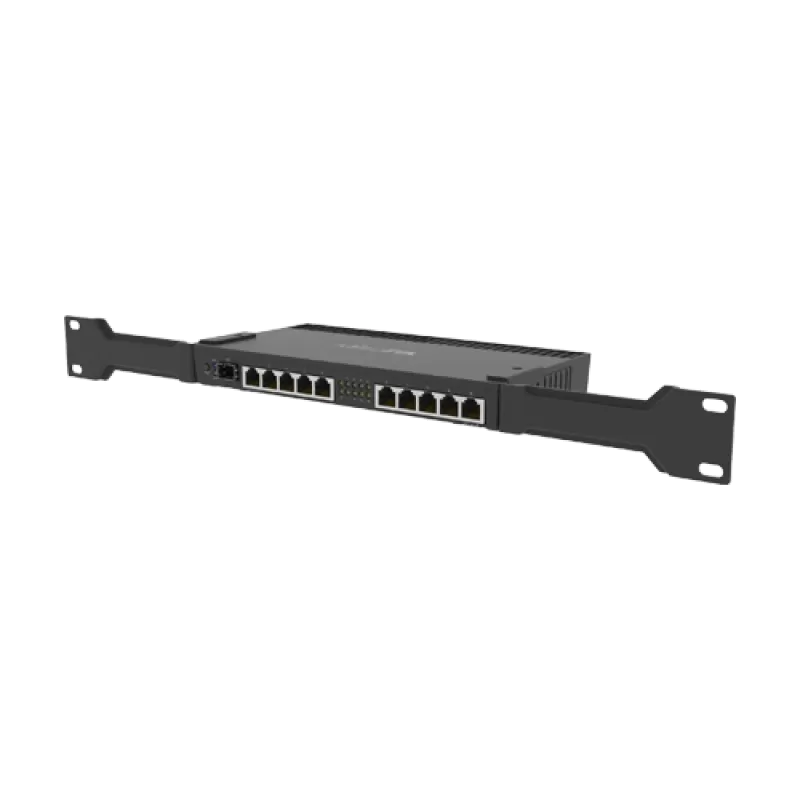 Router 10 x Gigabit, 1 x SFP+ 10Gbps, 1 x PoE, RouterOS L5, 1U - Mikrotik RB4011iGS+RM - imagine 1