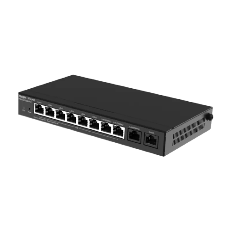 Router 8 x RJ45 1G PoE, 2 x RJ45 1G, Buget PoE 110W, Multi-WAN, Cloud Management - Ruijie RG-EG310GH-P-E - imagine 2