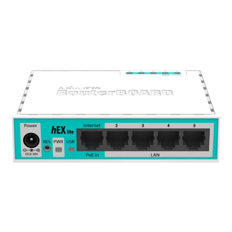 Router hEX Lite, 5 x Fast Ethernet, RouterOS L4 - Mikrotik RB750r2 - imagine 1