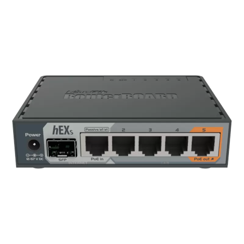 Router hEX S, 5 x Gigabit, 1 xSFP, RouterOS L4 - Mikrotik RB760iGS - imagine 1