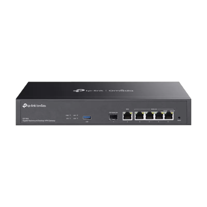 Router VPN, 1 x SFP Gigabit, 5 x RJ45 Gigabit, 1 x USB, 1U - TP-Link Omada ER7406