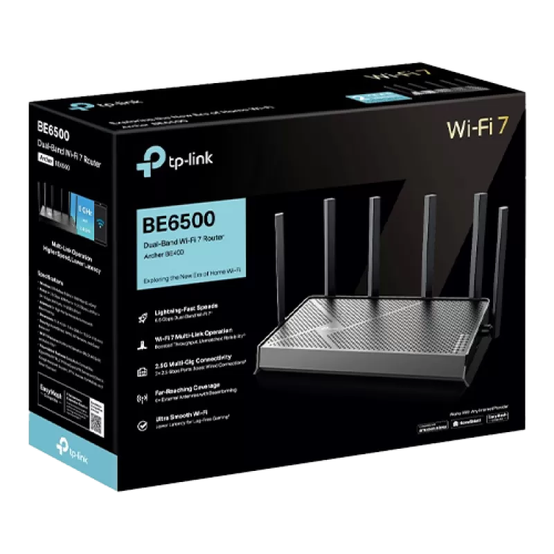 Router Wi-Fi 7 TP-Link Archer BE400 Dual-Band BE6500 ArcherBE400 - imagine 3