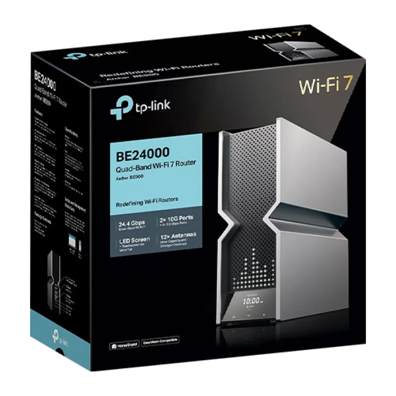 Router Wireless TP-LINK Archer BE900 Gigabit BE24000 Quad-Band WiFi 7 ArcherBE900 - imagine 3