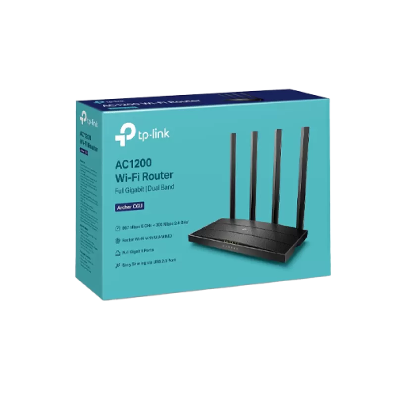 Router Wireless TP-Link Archer C6U AC1200 Dual-Band OneMesh Beamforming ArcherC6U - imagine 3