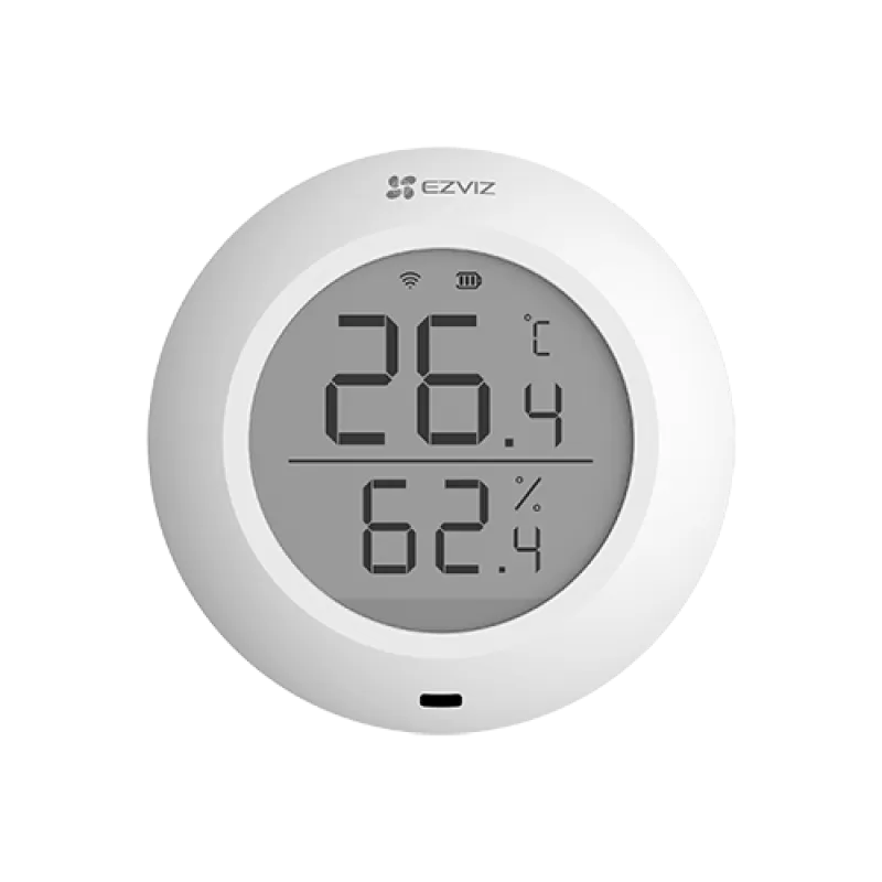 Senzor de temperatura si umiditate Smart Home EZVIZ, afisaj 1.8 inch, comunicare Wireless ZigBee CS-T51C