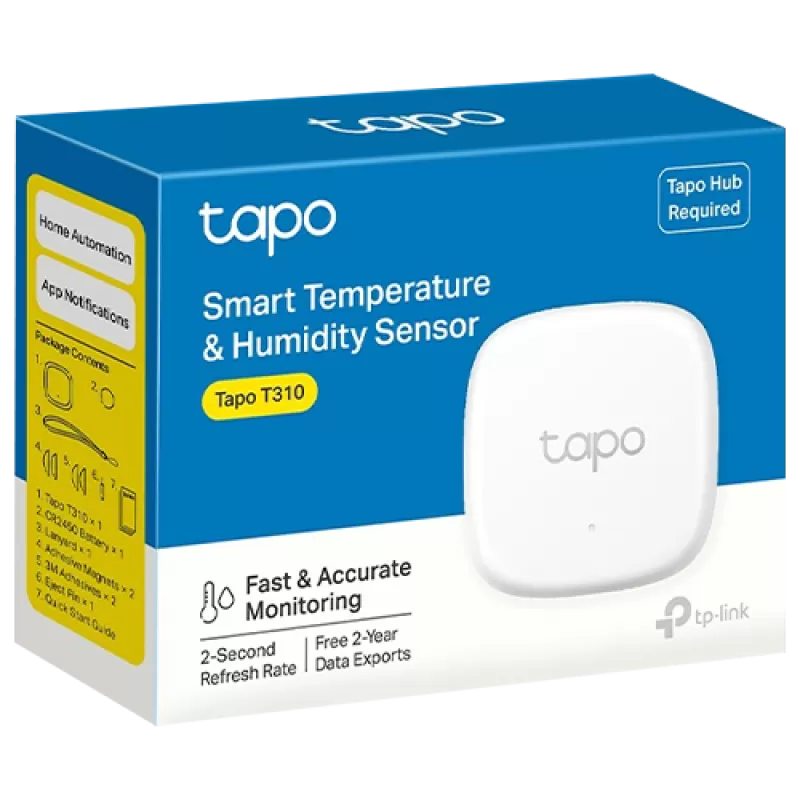 Senzor inteligent de temperatura si umiditate, TP-link, Tapo T310, Alb - TP-LINK TapoT310 - imagine 1
