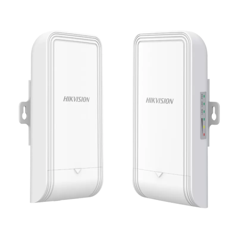 Set Bridge wireless 2.4GHz, 300Mbps, 1 km, 7dBi, PoE IN/OUT, Management - HIKVISION DS-3WF1000-EI-2N-P
