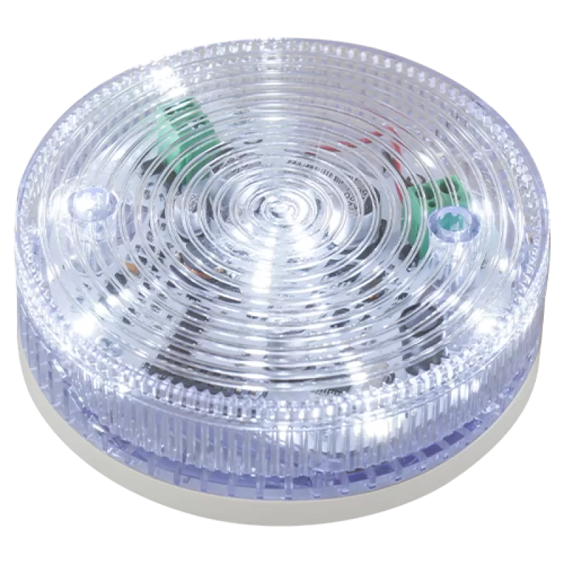 Sirena conventionala de interior alba cu flash, 92/100 db, 2 tonuri evacuare/alarma - TELETEK SF100WSST