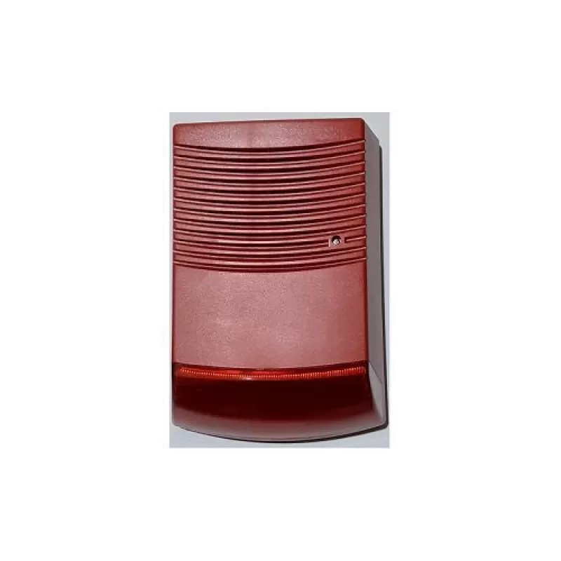 Sirena PXW Exterioara SIREXT-101A, goarna, Flash rosu, Carcasa rosie