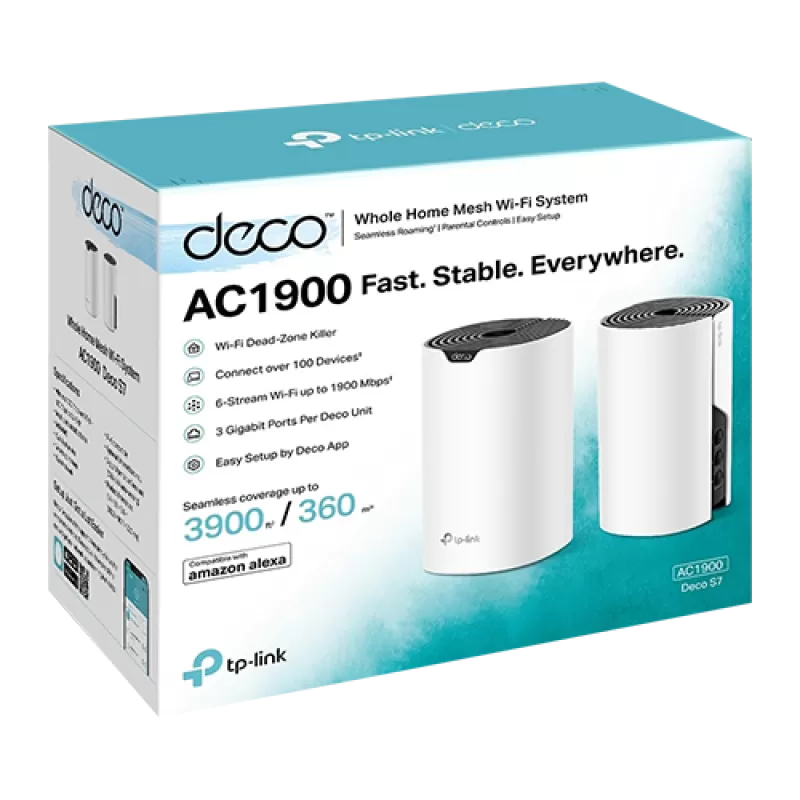 Sistem Mesh Wi-Fi TP-Link Deco S7(pachet de 2), AC1900, Dual-Band, 3x3 MU-MIMO DecoS7(2-pack) - imagine 2