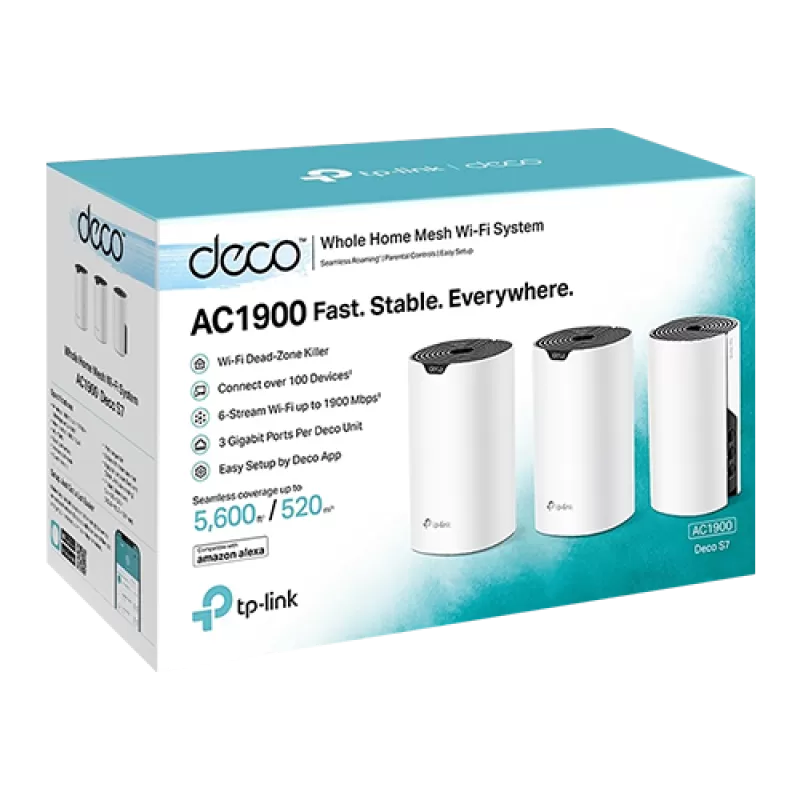 Sistem Mesh Wi-Fi TP-Link Deco S7(pachet de 3), AC1900, Dual-Band, 3x3 MU-MIMO DecoS7(3-pack) - imagine 2