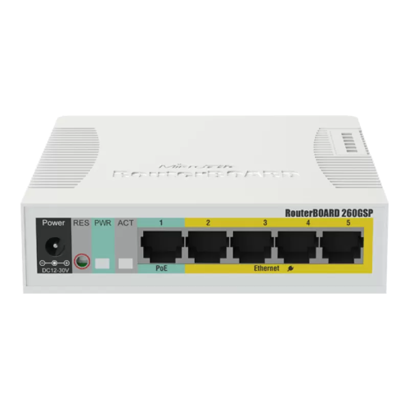 Smart Switch 5 x Gigabit (4 x PoE), 1 x SFP - Mikrotik CSS106-1G-4P-1S