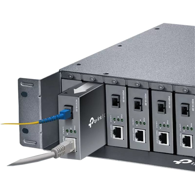 Suport rackabil pentru convertoare media TP-Link TL-FC1420, 14 sloturi - TP-Link FC1420 - imagine 2