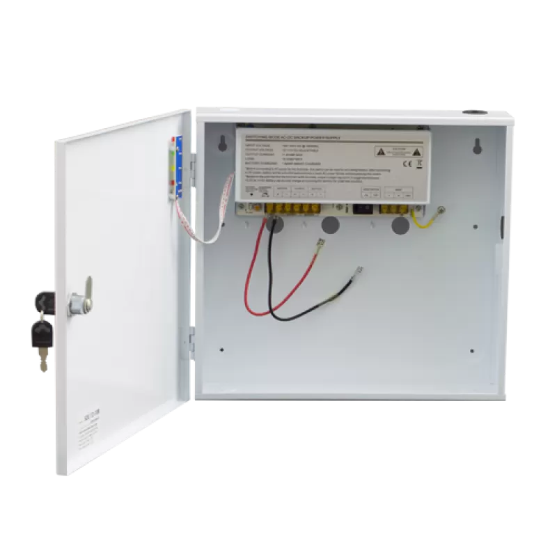 Sursa de alimentare 12V/10A, back-up in cabinet metalic SDC-12-10B