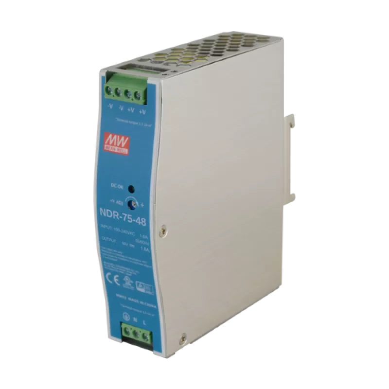 Sursa de alimentare in comutatie, 48V/1.6A, 76.8W, sina DIN - MEAN WELL NDR-75-48 - imagine 1