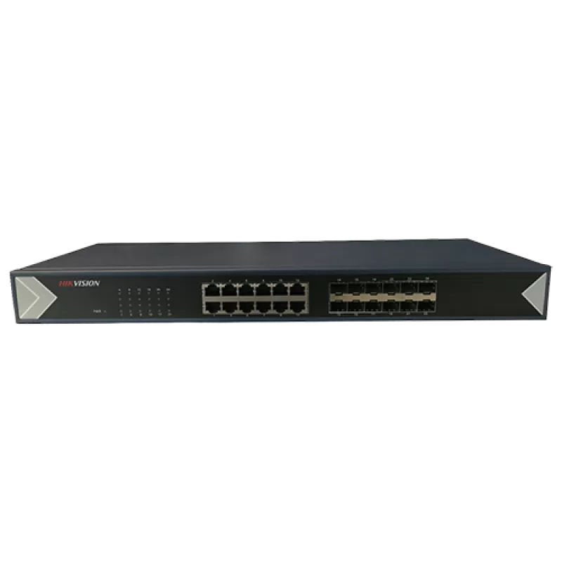 Switch 24 porturi gigabit, 12 porturi RJ45 + 12 porturi SFP - Hikvision DS-3E0524TF