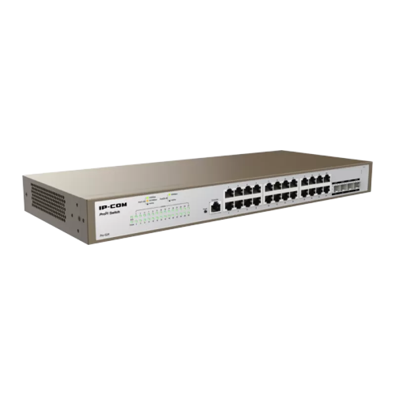 Switch 24 porturi Gigabit, 4 porturi SFP Gigabit, 1 port RJ45 consola, Management, 1U - IP-COM PRO-S24 - imagine 2