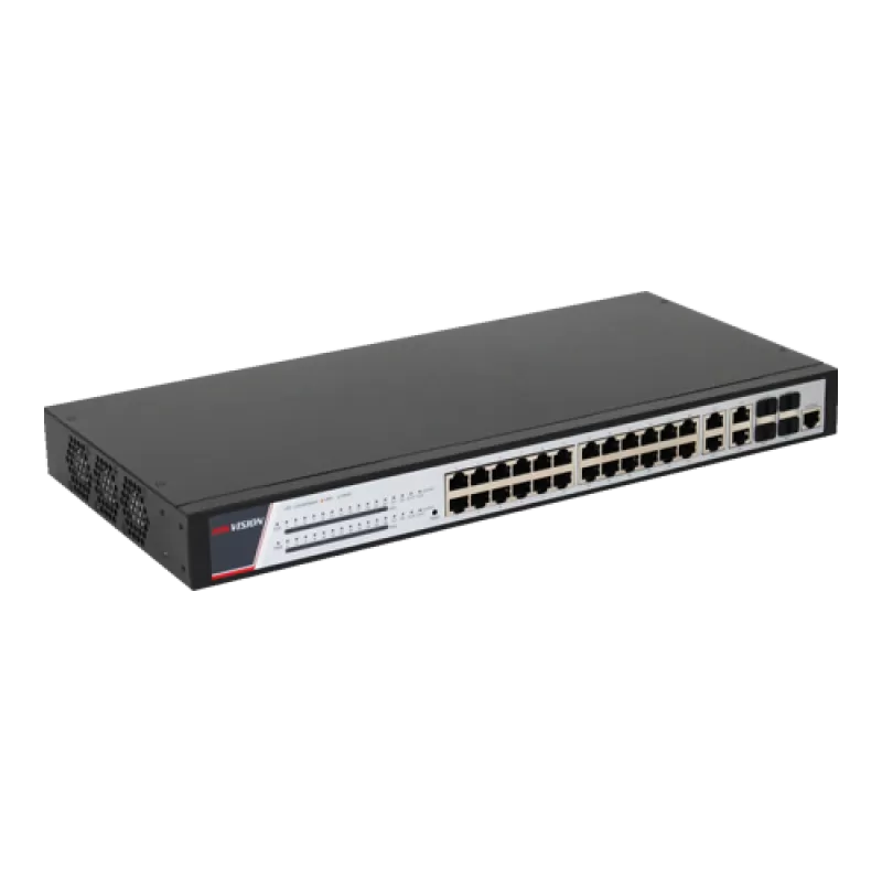 Switch 24 porturi PoE 1000Mbps, 370W, 4 porturi RJ45/SFPGigabit combo, management - HIKVISION DS-3E2528P