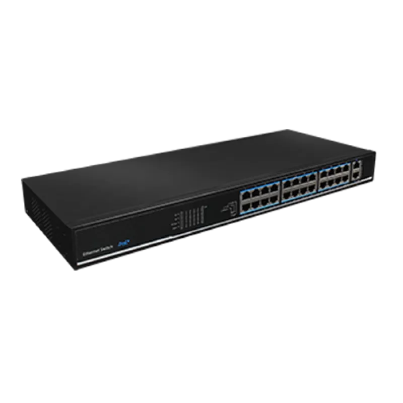 Switch 24 porturi PoE, 2 porturi Gigabit uplink - UTEPO SF26P-LM
