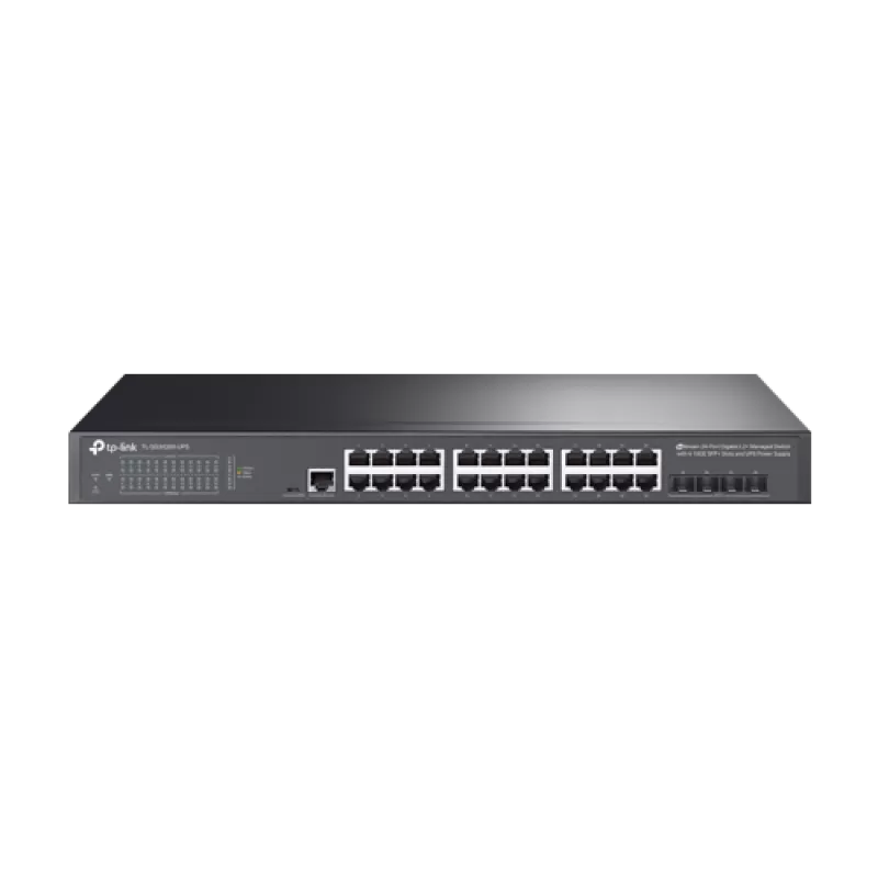 Switch L2+, 24 x RJ45 1G, 4 x SFP+ 10G, Alimentare Baterie 12V, Management, 1U - TP-Link TL-SG3428X-UPS
